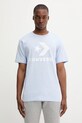 Памучна тениска Converse стандартна син 10025458.A42