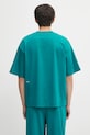 Bavlněné tričko Pangaia DNA Oversized T-Shirt 10002572 tyrkysová
