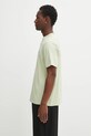 Odzież Café Kitsuné t-shirt bawełniany Barista Fox Patch Relax CKNU00102KJ7014 zielony
