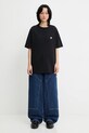 Café Kitsuné t-shirt bawełniany Barista Fox Patch Relax CKNU00102KJ7014