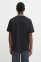 Café Kitsuné t-shirt bawełniany Barista Fox Patch Relax CKNU00102KJ7014 czarny