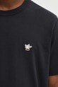 Café Kitsuné t-shirt bawełniany Barista Fox Patch Relax CKNU00102KJ7014