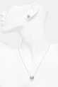 Náhrdelník a náušnice Tory Burch Miller Pave strieborná 177663.042