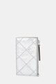 Tory Burch portfel skórzany Fleming 175191.040 srebrny SS26