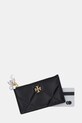 Akcesoria Tory Burch portfel skórzany Kira Diamond 175011.001 czarny