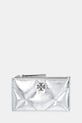 Tory Burch portfel skórzany Kira Diamond skóra licowa srebrny 175012.040
