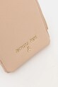Patrizia Pepe pokrowiec na telefon skórzany beżowy 8Q0029.L001