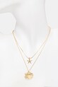 Dodatki Aldo ogrlica ženska kovinska s kubičnim cirkonijem SEACHARMSIE paket 2 kosov SEACHARMSIE.972 zlata