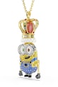 Doplňky Swarovski náhrdelník s přívěskem dámský, pozlacený kov, Swarovski krystal MINIONS 5743385 zlatá