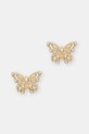 Guess kolczyki damskie ze stali nierdzewnej BORBOLETA złoty JUBE06.123JW