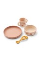 Παιδικό σερβίτσιο πιάτων Liewood Vivi Printed Tableware Set ροζ LW15135.G.PPY2