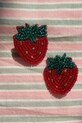 Konges Sløjd spinki do włosów dziecięce 2 PACK STRAWBERRY BEADED HAIR CLIP 2-pack KS103650.PPY2 czerwony