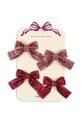 Konges Sløjd spinki do włosów dziecięce GLITTER BOW HAIR CLIPS 4-pack bordowy KS104615.PPY2