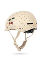 Dziewczynka Konges Sløjd kask dziecięcy BICYCLE HELMET NAVY DOT KS104699.PPY2 beżowy