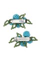 BIMBA Konges Sløjd forcine per capelli per bambini 2-pack BLUEBERRY BEADED HAIR CLIP KS105213.PPY2 blu