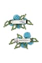 BIMBA Konges Sløjd forcine per capelli per bambini 2-pack BLUEBERRY BEADED HAIR CLIP KS105213.PPY2 blu