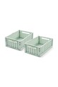 Liewood pojemnik do przechowywania Weston Storage Box M 2-pack zielony LW14677.PPY2
