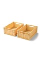 Liewood pojemnik do przechowywania Weston Storage Box M 2-pack żółty LW14677.PPY2