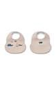 Βρεφική σαλιάρα Liewood Ember Printed Bib 2-pack 2-pack μπεζ LW20119.PPY2