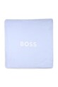 Bombažna odeja za dojenčka BOSS J53093 modra SS26