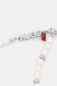 HUGO colier pentru bărbați de sidef E-SHELLBEADS2-NEC 50552603 argintiu SS26