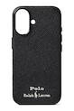 Polo Ralph Lauren etui skórzane na telefon iPhone 16 aplikacja czarny 405P17551