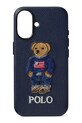 Kožené puzdro na mobil Polo Ralph Lauren iPhone 16 na mobil tmavomodrá 405P17560