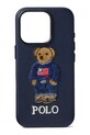 Kožené puzdro na mobil Polo Ralph Lauren iPhone 16 Pro na mobil tmavomodrá 405P17561