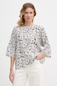 Weekend Max Mara bluzka damska jedwabna GINNICO biały 2615111142600