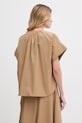 Odzież Weekend Max Mara koszula bawełniana EDUCATA 2615111172600 brązowy