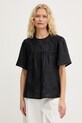 Weekend Max Mara bluzka damska lniana BACINO czarny 2615941082600
