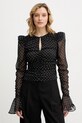 Rotate bluzka regular czarny 115222000