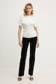 Victoria Beckham bluzka 1126WTP006579A zielony SS26