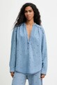 Pinko bluzka jeansowa casual niebieski 105785.A33C
