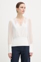 Morgan bluzka z elastanem biały TAGADO