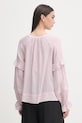 Odzież Mos Mosh bluzka koszulowa damska z wiskozy Jorun 176760 różowy