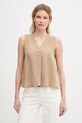Marella blúzka s ramienkami dámska z lyocellu Emme by Marella 2615161182200 béžová SS26