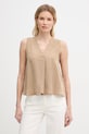 Marella blúzka s ramienkami dámska z lyocellu Emme by Marella 2615161182200 béžová SS26