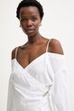 Simona Corsellini koszula kopertowa damska bawełniana biały P26CPBLC0101