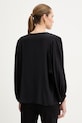 Odzież Simona Corsellini bluzka z dodatkiem jedwabiu P26CPBL01301 czarny
