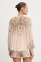 Odzież Twinset bluzka damska z wiskozy 261TT2562 beżowy