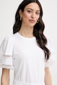 Twinset tricou pentru femei, din bumbac alb 261TT2260