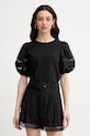 Twinset tricou pentru femei, din bumbac negru 261TT2260
