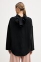 Odzież Sisley bluzka damska z lyocellem 51MRLQ0AH czarny