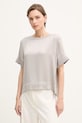 Sisley bluzka damska z wiskozy szary 52BZLQ0AN