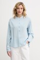 United Colors of Benetton bluzka damska z wiskozą niebieski 5X0VDQ0DD