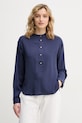 United Colors of Benetton bluzka damska z wiskozą granatowy 5X0VDQ0DD