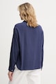 Odzież United Colors of Benetton bluzka damska z wiskozą 5X0VDQ0DD granatowy