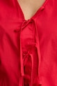 Marc O'Polo bluzka z falbanką damska bawełniana 5000009553 czerwony