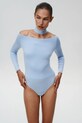 Undress Code body Drunk In Love Bodysuit z elastanem niebieski 1096UC